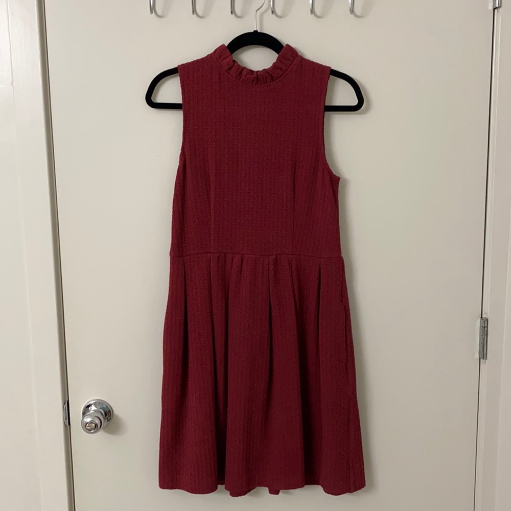 Anthropologie maroon dress